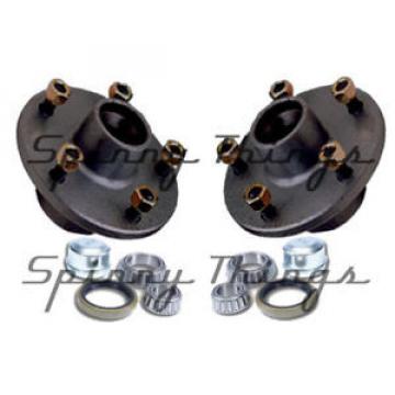 Trailer Hubs (PAIR) FORD 5 stud w/ FORD bearings. Caravan Camper Box Car