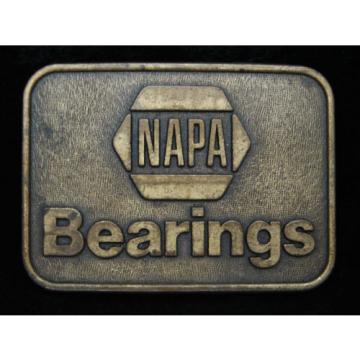 PE05117 VINTAGE 1970s **NAPA BEARINGS** AUTO CAR COMPANY BRASSTONE BELT BUCKLE