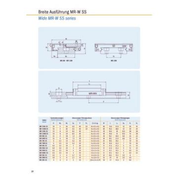 miniature LM Guide - Recirculating ball bearing guide - MR07-WN (rail + car)