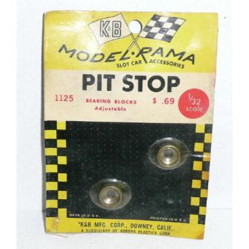 K&amp;B Model-Rama Pit Stop 1/32 BEARING BLOCKS ADJUSTABLE Slot Car *MOC 1960&#039;s NOS