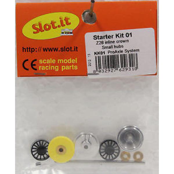 SLOT IT SIKK01 AXLE KIT-GEAR,WHEELS,BEARINGS,3/32 AXLE- NEW 1/32 SLOT CAR PARTS #5 image